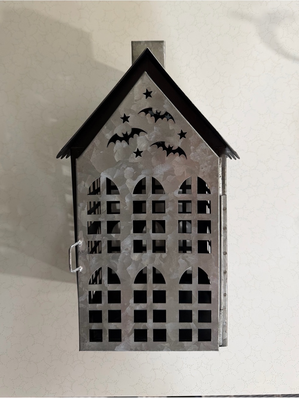 Metal Haunted House Halloween - Galvanized - Rustic Decor